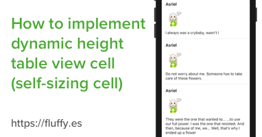 How to implement dynamic height table view cell (self sizing)
